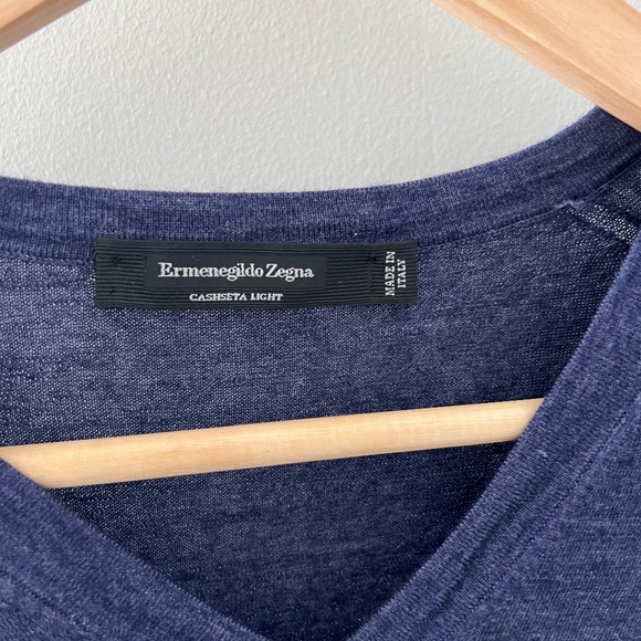 Zegna casheta cashmere-silk blend v-neck - Picture 2 of 3